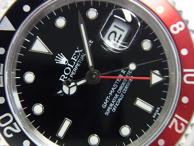 ROLEX ロレックス 16710 GMTマスター2 赤黒ベゼル トリチウム