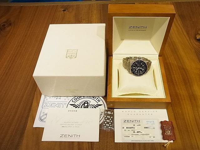 ゼニス レインボー フライバック クロノグラフ ブラック 国内