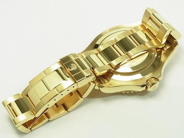 値下げ！刀の鍔 ロレックス ヨットマスター 18KYG ブレス ホワイト 16628 A番