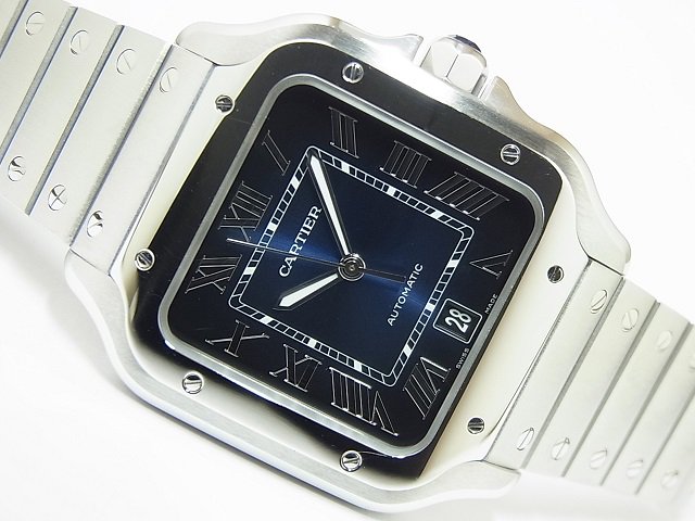 カルティエ サントス ドゥ カルティエ LMサイズ ブルー WSSA0013 - 腕時計専門店THE-TICKEN(ティッケン) オンラインショップ
