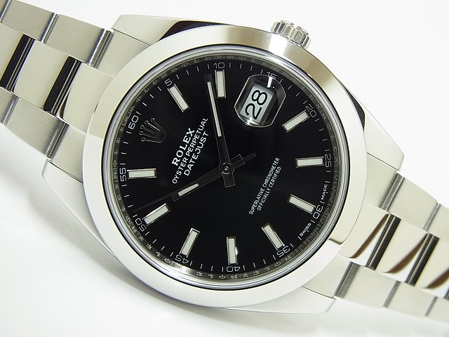 ロレックス デイトジャスト41 オイスターブレス - 腕時計(アナログ)