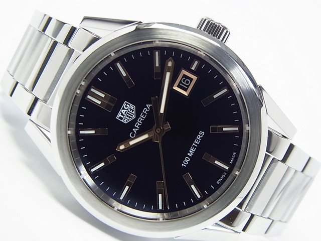 タグ・ホイヤー カレラ・クオーツモデル 36MM ブラック文字盤 - 腕時計