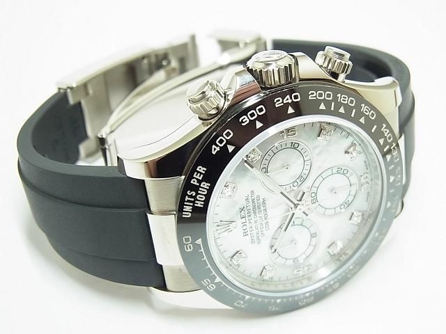 ロレックス デイトナ ホワイトシェル＆8Pダイヤ オイスターフレックス