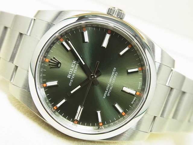ロレックス オイスターパーペチュアル34 オリーブグリーン Ref.114200 正規品 - 腕時計専門店THE-TICKEN(ティッケン