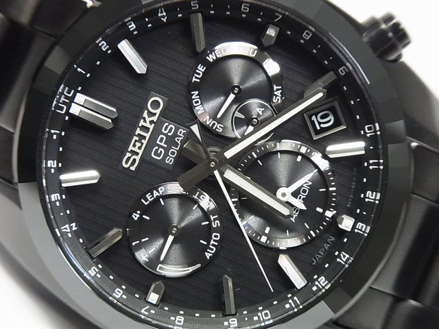 セイコー SEIKO 50周年記念 SBXC023/5X53-0AK0 アストロン GPS ソーラー デイデイト 腕時計 SS ブラック 美品