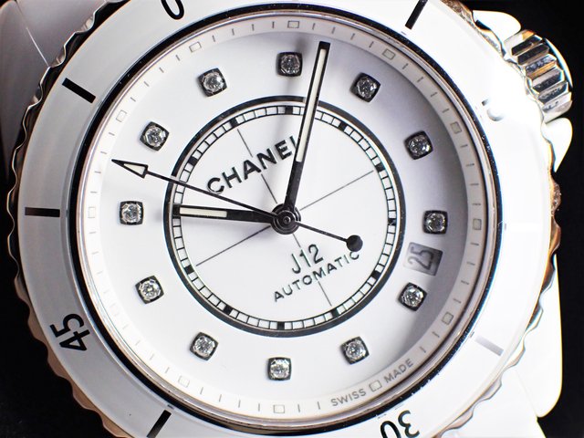 シャネル J12 メンズ ホワイトセラミック 12Pダイヤ H5705 - 腕時計 ...