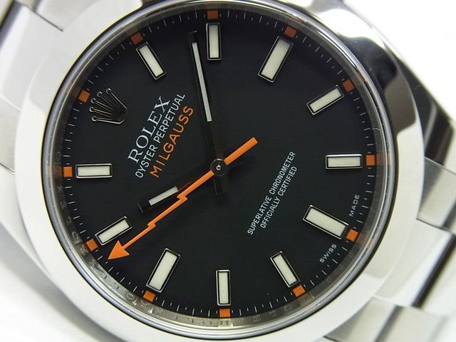 ロレックス ミルガウス ブラック文字盤 116400 V番 正規品 - 腕時計 ...