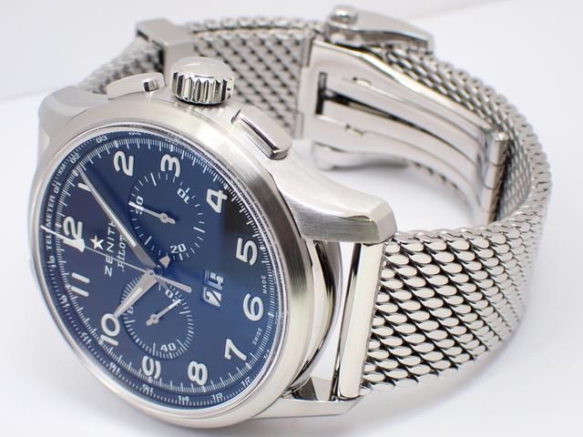 ゼニス パイロット ビッグデイト・スペシャル ブラック ブレス