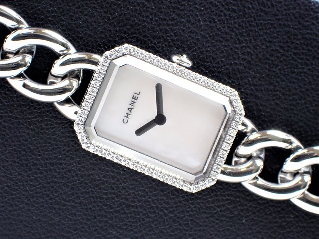シャネル プルミエール ホワイトシェル 22MM クォーツ H3253 - 腕時計 