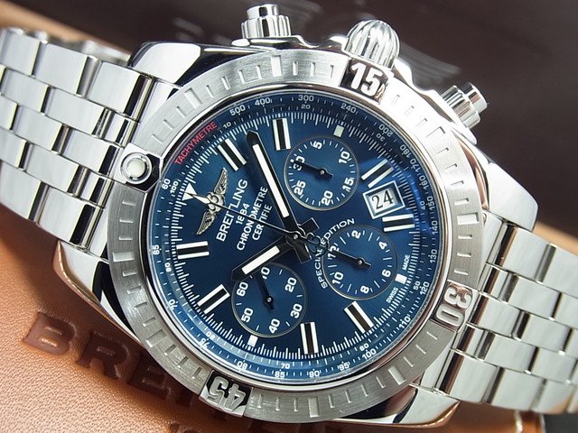 ブライトリング クロノマット・JSP ブルー A001C56PA 正規品 - 腕時計 