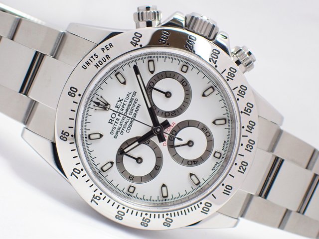 ロレックス デイトナ 白 116520 鏡面バックル - 腕時計専門店THE 
