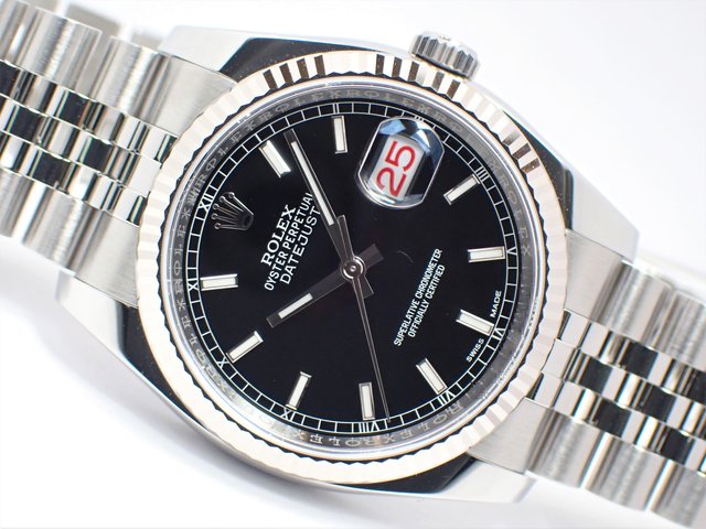 ロレックス デイトジャスト 36MM ブラックバー 正規品 - 腕時計専門店 