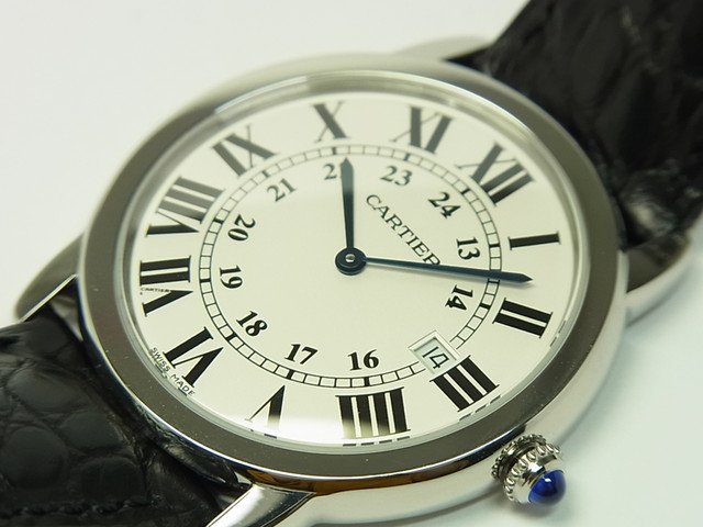 CARTIER】カルティエ ロンドソロ LM デイト W6700255 クォーツ メンズ_704418 - ブランド腕時計