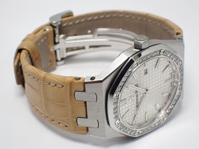 オーデマピゲ ロイヤルオーク ベゼルダイヤ シルバー文字盤 33MM レディース クォーツ 腕時計専門店THE-TICKEN(ティッケン) オンラインショップ オーデマ・ピゲ ロイヤルオーク クォーツ シルバー文字盤