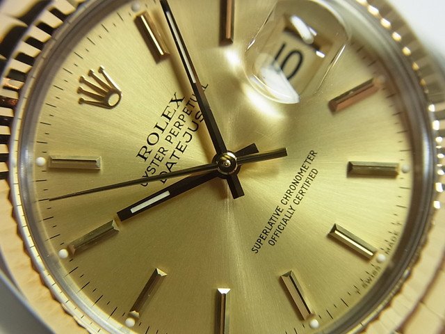 ロレックス 旧型デイトジャスト コンビ シャンパン Ref.16013 - 腕時計 