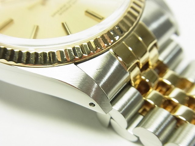 ロレックス 旧型デイトジャスト コンビ シャンパン Ref.16013 - 腕時計 