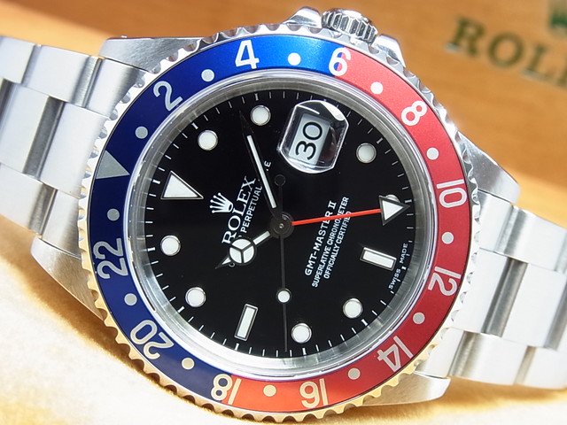 ロレックス GMTマスターII 赤青ベゼル Ref.16710 A番 - 腕時計専門店 