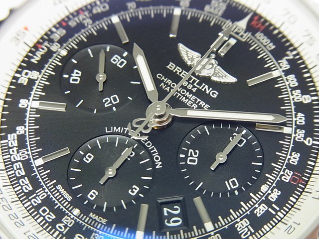 ブライトリング ナビタイマー01 ブラックブラック AB01211Y/BE65 腕時計 日本400本限定 黒文字盤