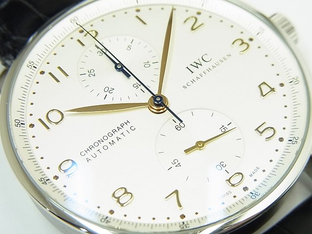 IWC ポルトギーゼ・クロノグラフ シルバー×ゴールド IW371445 - 腕時計 