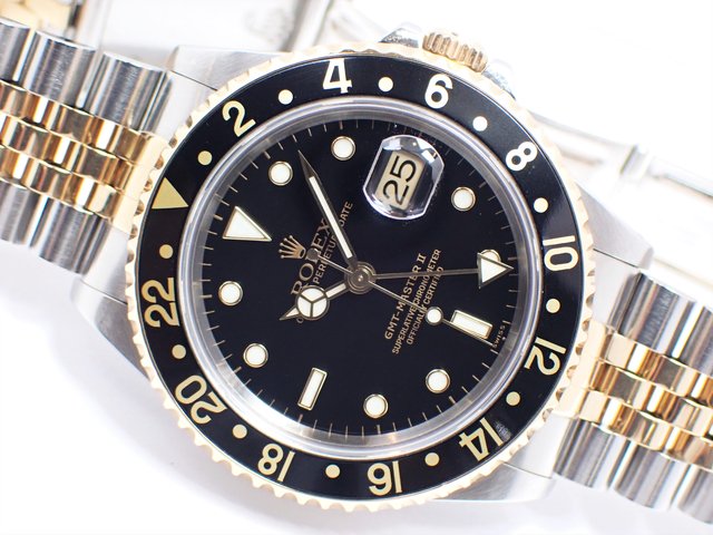 ロレックス GMTマスターII・コンビ ブラック 16713 U番 - 腕時計専門店 