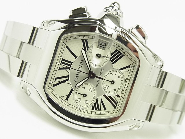 カルティエ ロードスター・クロノグラフ シルバー W62019X6 - 腕時計 