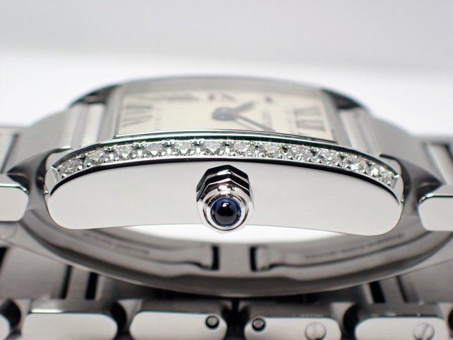 カルティエ タンクフランセーズ SM レディース ベゼルダイヤ - 腕時計 