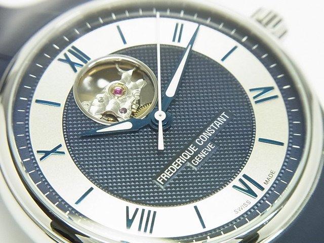 フレデリック・コンスタント クラシック インデックス オートマチック ハートビート ブルー - 腕時計専門店THE-TICKEN(ティッケン