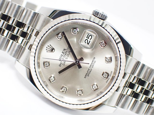ロレックス  デイトジャスト 10Pダイヤ 腕時計