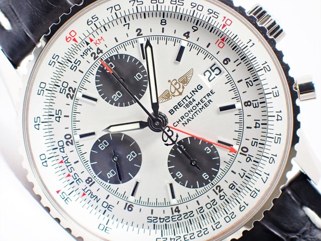 ブライトリング ナビタイマー・GMT 18KWG 日本限定100本 - 腕時計専門 