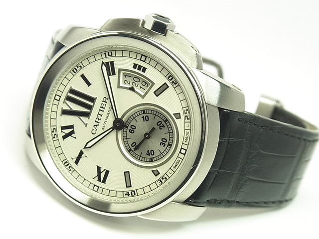 カルティエ カリブル ドゥ カルティエ シルバー文字盤 W7100037 革ベルト - 腕時計専門店THE-TICKEN(ティッケン)  オンラインショップ