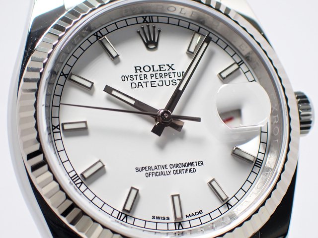 ロレックス デイトジャスト 36MM ホワイトバー 正規品 - 腕時計専門店 