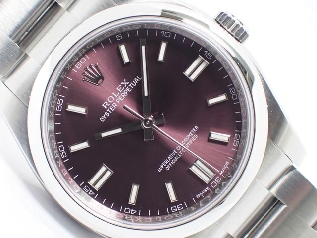 ロレックス　コマ　116000 オイスターパーペチュアル ロレックス オイスターパーペチュアル 116000 パープル 2020年