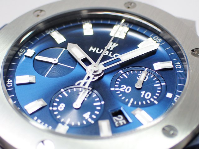 ウブロ ビッグバン スチール ブルー クロノグラフ 44MM - 腕時計専門店 