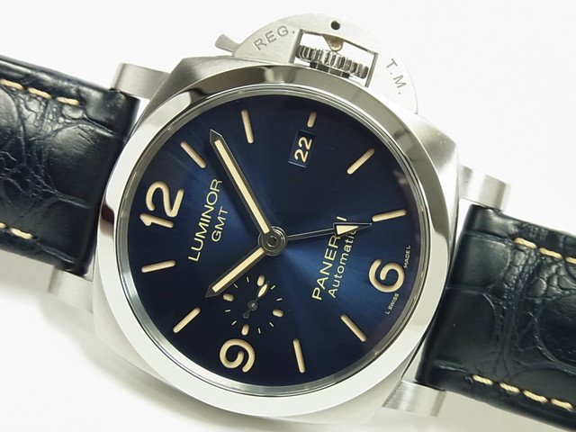 パネライ ルミノール・GMT 44MM ブルー PAM01033 V番 - 腕時計専門店 ...