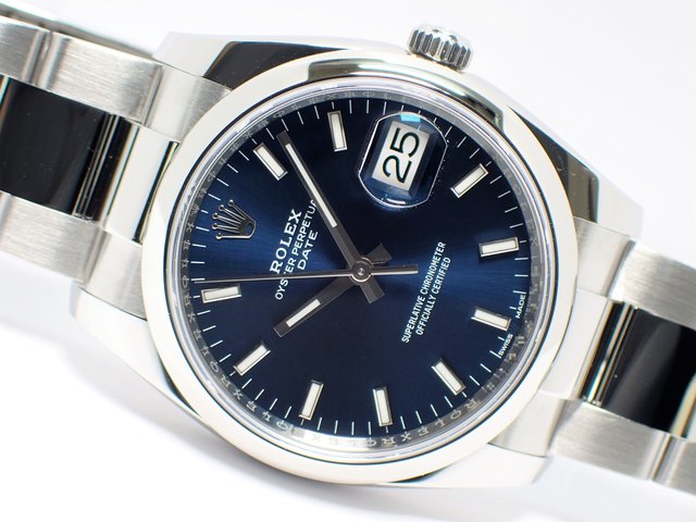 ロレックス パーペチュアルデイト ブルー 115200 '20年購入 - 腕時計 ...