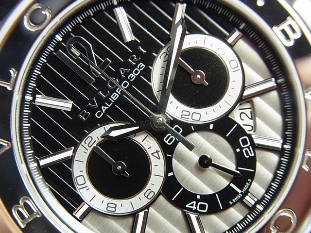 ブルガリ ディアゴノ・カリブロ303 クロノグラフ Ref.DG42SCH - 腕時計 