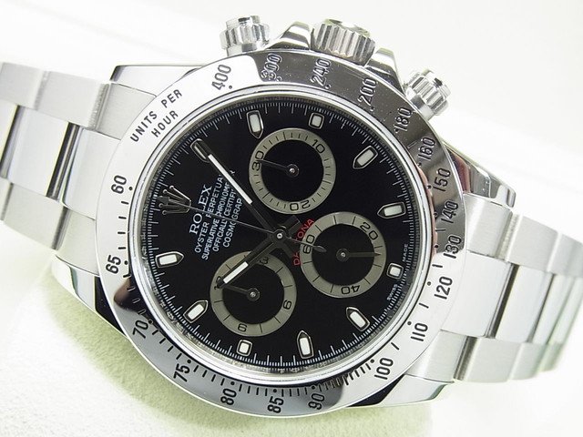ロレックス デイトナ ステンレス ブラック Ref.116520 V番 - 腕時計 