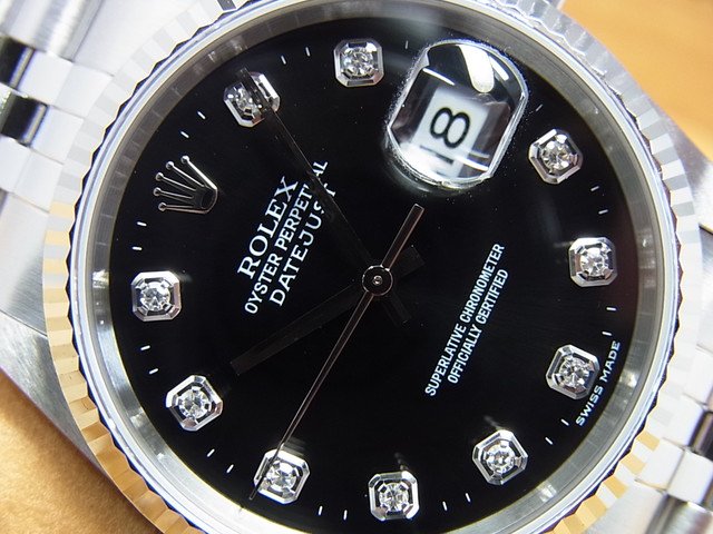 ロレックス ROLEX 16234G T番(1997年頃製造) ブラック /ダイヤモンド メンズ 腕時計