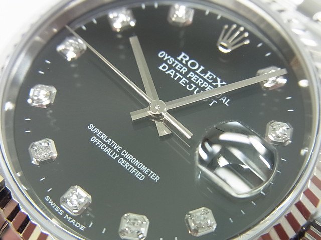 ロレックス ROLEX 16234G F番(2003年頃製造) ブラック /ダイヤモンド メンズ 腕時計