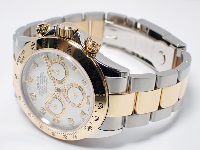 ロレックス デイトナ・コンビ ホワイト８Pダイヤ F番 - 腕時計専門店 