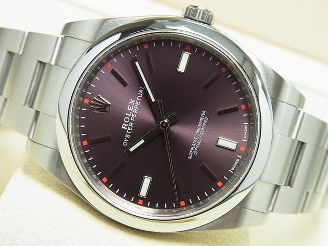 ロレックス オイスターパーペチュアル39 レッドグレープ Ref.114300 '20年購入 - 腕時計専門店THE-TICKEN(ティッケン)  オンラインショップ