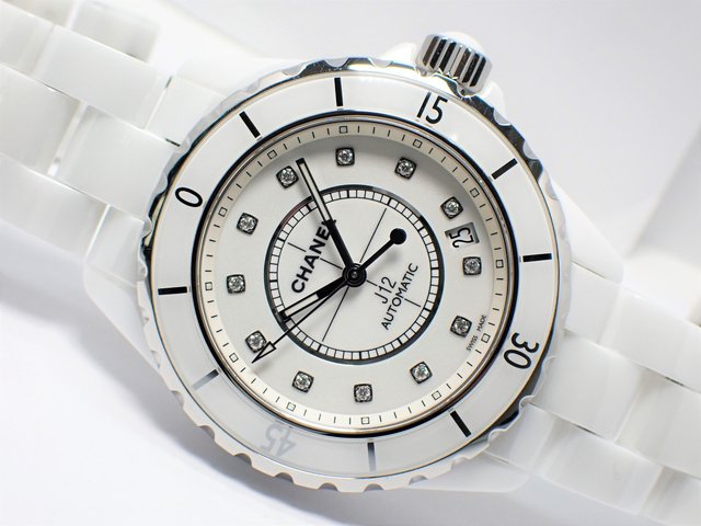 シャネル J12ホワイトセラミック 12Pダイヤ 正規品 - 腕時計専門店THE 