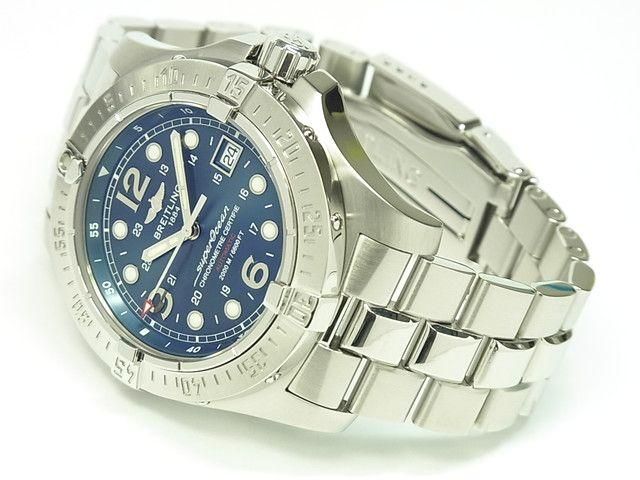 ブライトリング スーパーオーシャン 42MM ブルー文字盤 A17390