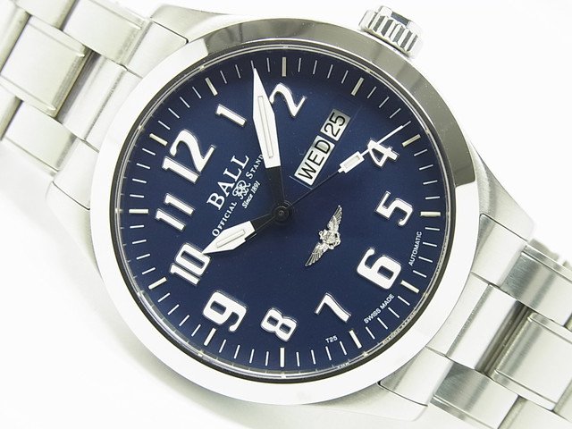 【極美品】ボールウォッチ エンジニア3シルバースター 自動巻 メンズ腕時計ブルー文字盤