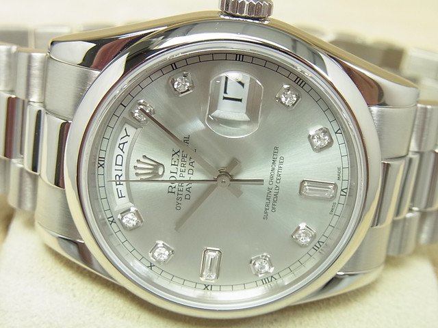 ロレックス デイデイト PT アイスブルー Ref.118206A P番 - 腕時計専門