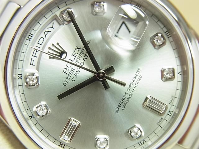 ロレックス デイデイト PT アイスブルー Ref.118206A P番