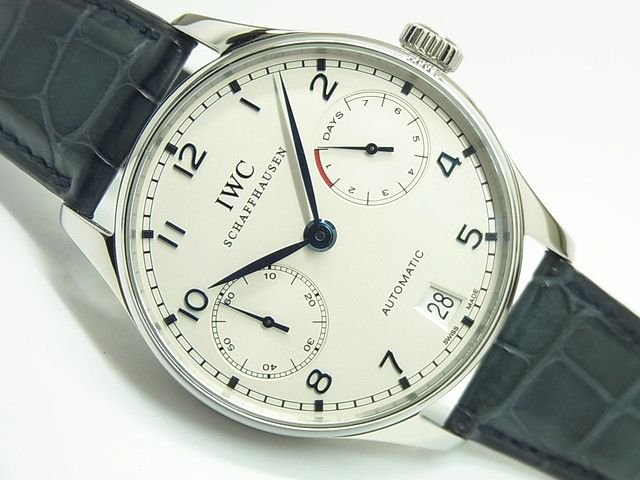 IWC ポルトギーゼ・7デイズ シルバー×ブルー針 IW500107 正規品 - 腕時計専門店THE-TICKEN(ティッケン) オンラインショップ