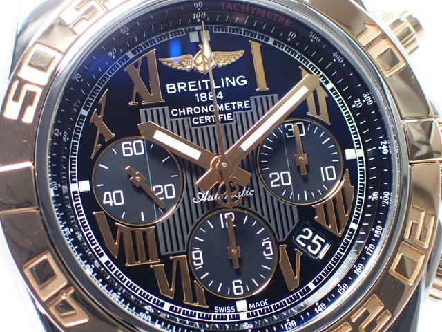ブライトリング BREITLING クロノマット44 コンビ CB0110 クロノグラフ メンズ 腕時計 限定 PG 自動巻き Chronomat 44 VLP 90172838