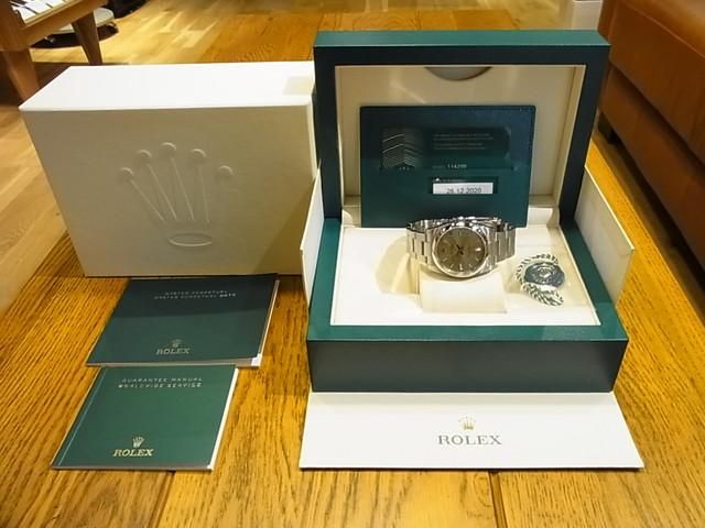 ロレックス 114200 オイスターパーペチュアル34 シャンパン文字盤