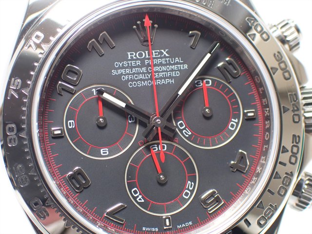 ロレックス デイトナ 18KWG 116509 ブラックアラビア F番 - 腕時計専門 